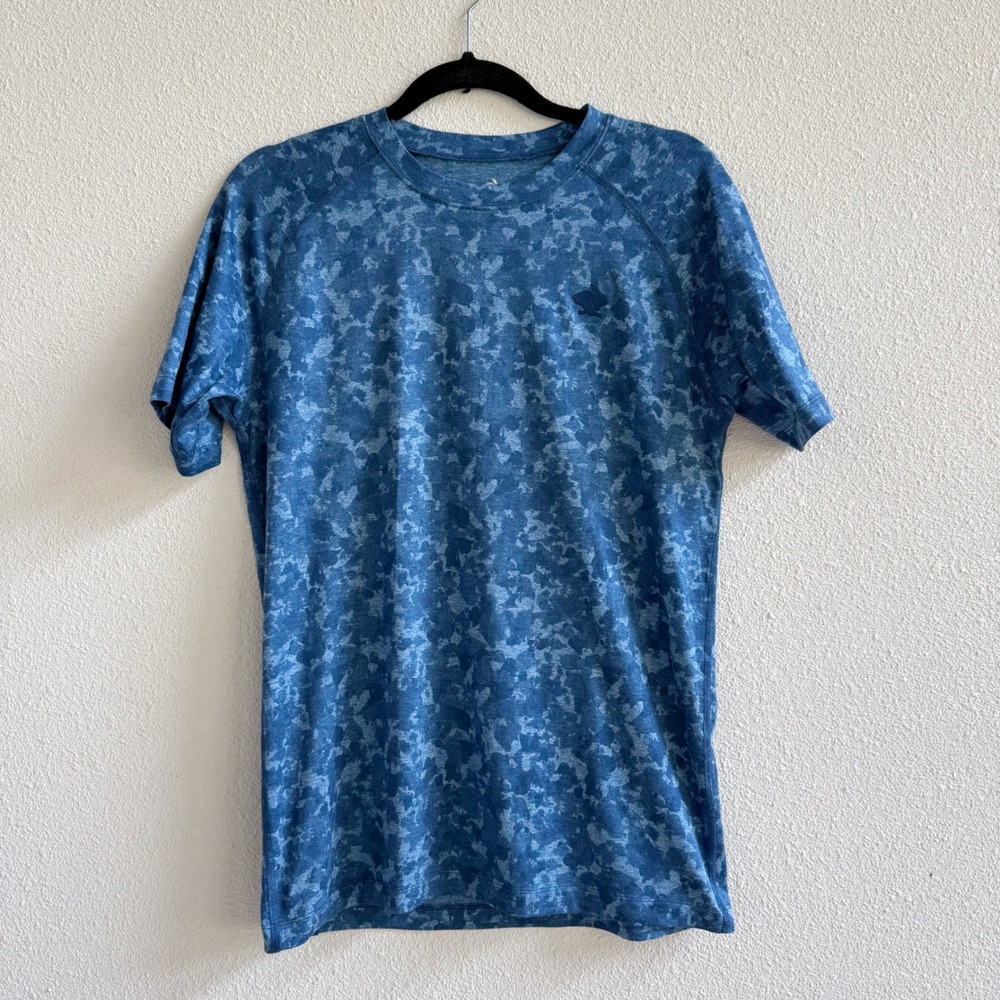 Rabbit Running Shirt Mens Small Blue VGUC RM168 Camo Performance Tee